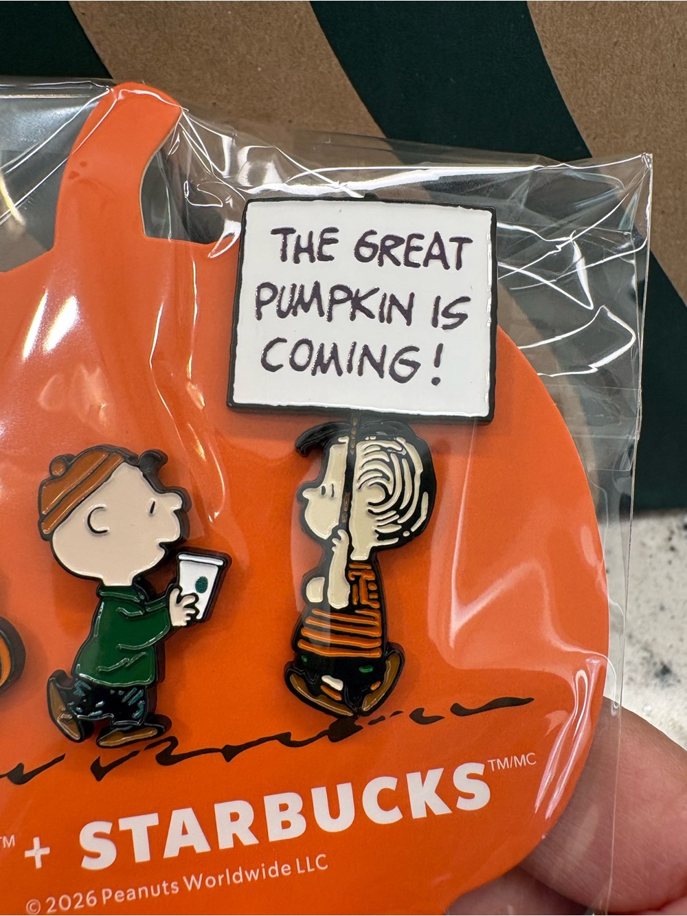 NEW Peanuts Starbucks
Enamel Pin Set Snoopy Charlie
Brown Great Pumpkin 2026. - Picture 4 of 7
